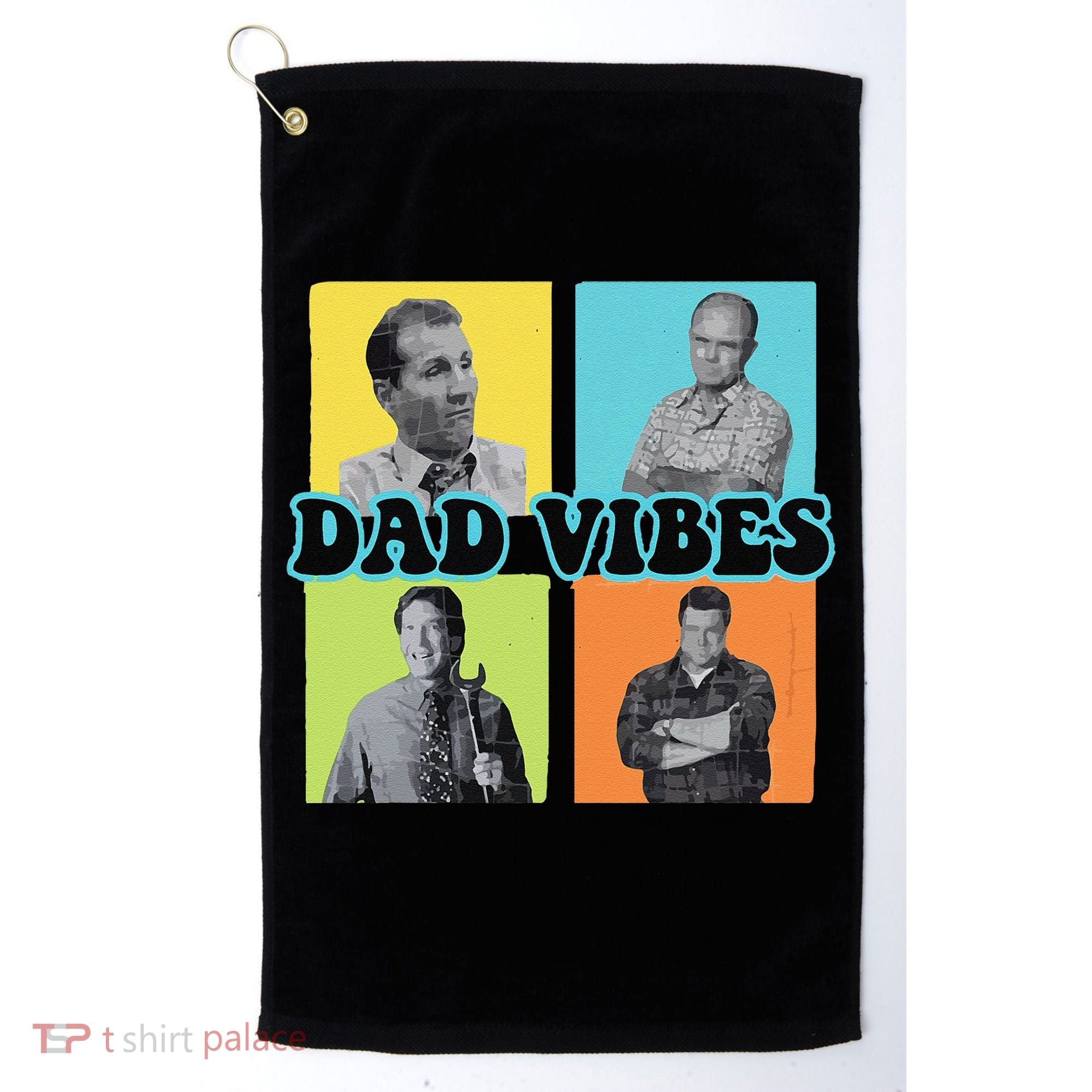 Dad Vibes 90s Dad Vibes Retro Funny Golf Towel