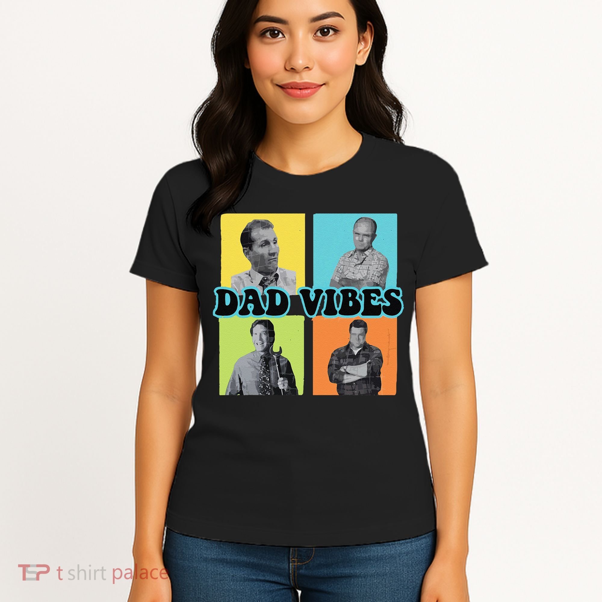 Dad Vibes 90s Dad Vibes Retro Funny Women's T-Shirt