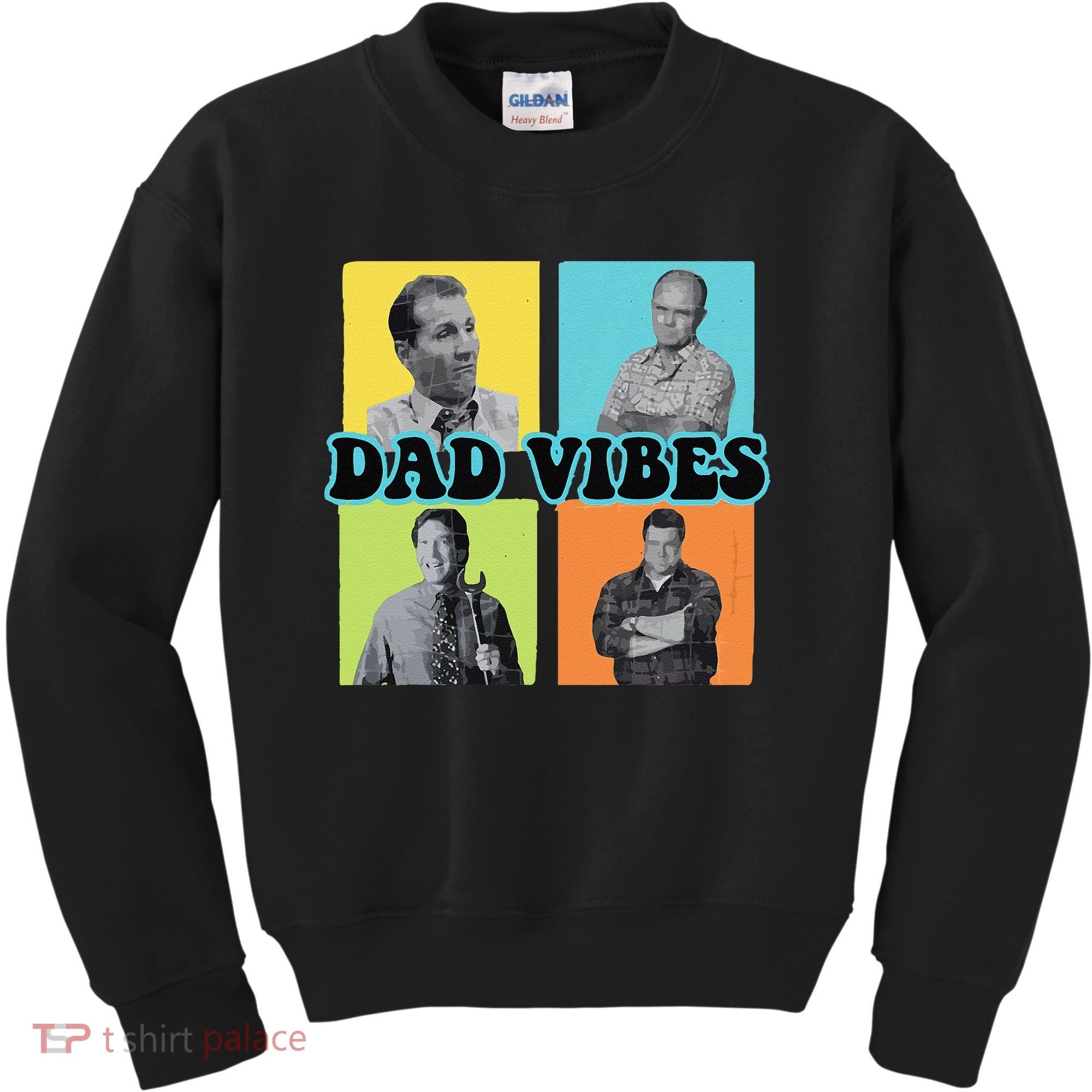 Dad Vibes 90s Dad Vibes Retro Funny Kids Sweatshirt