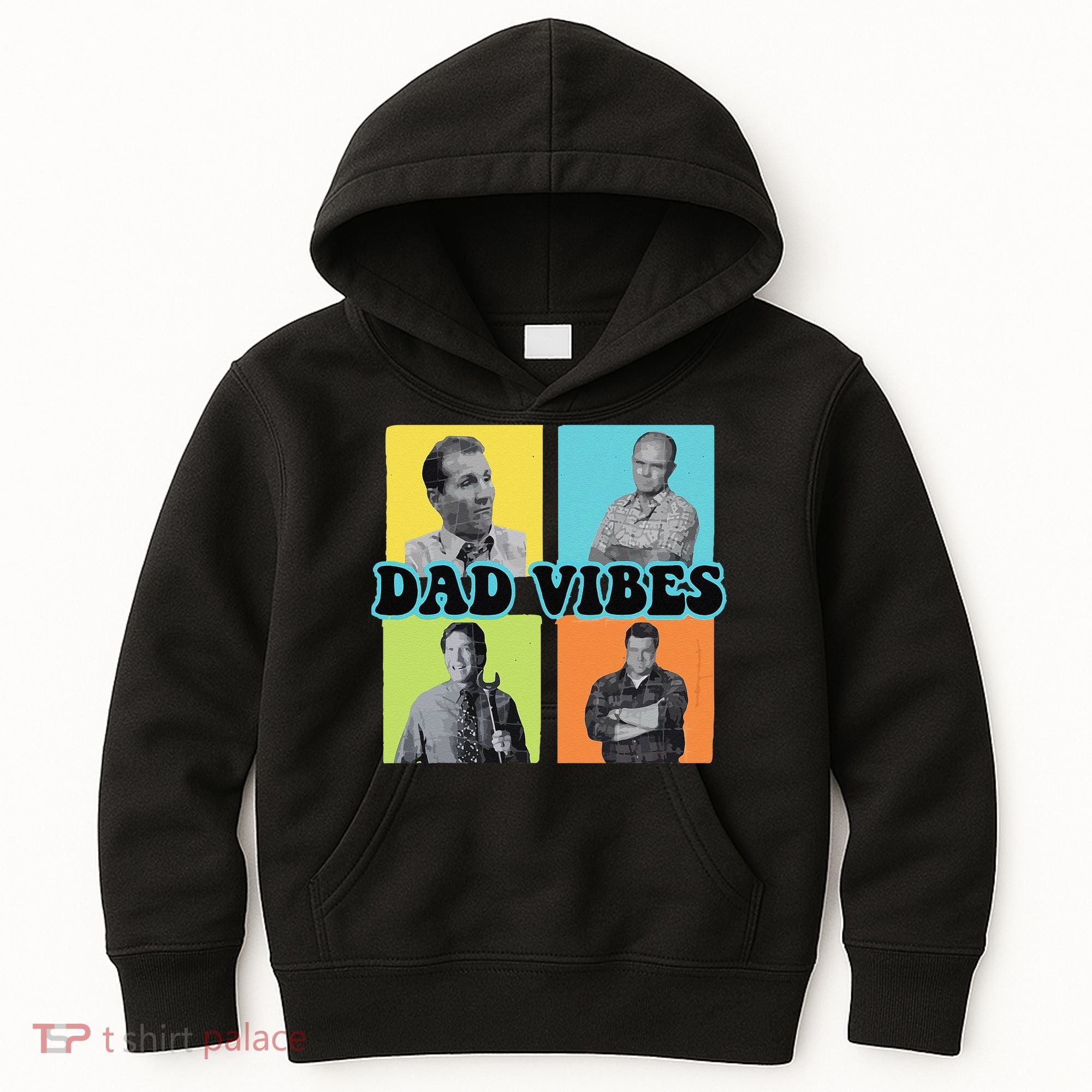 Dad Vibes 90s Dad Vibes Retro Funny Kids Hoodie