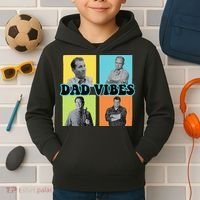 Dad Vibes 90s Dad Vibes Retro Funny Kids Hoodie thumb 2