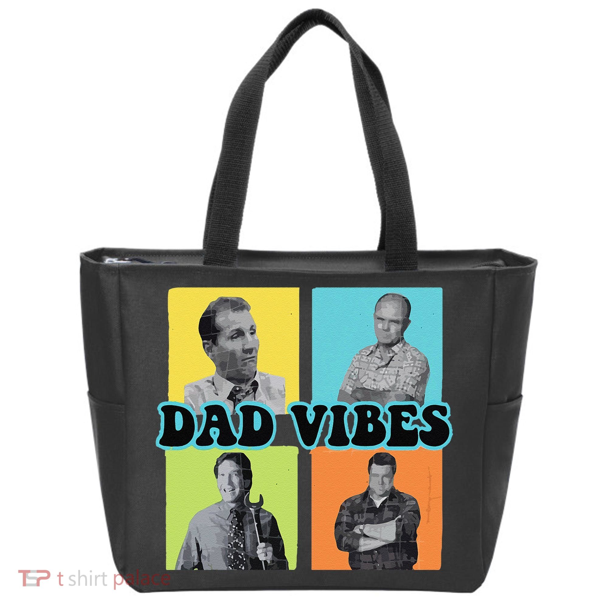 Dad Vibes 90s Dad Vibes Retro Funny Tote Bag