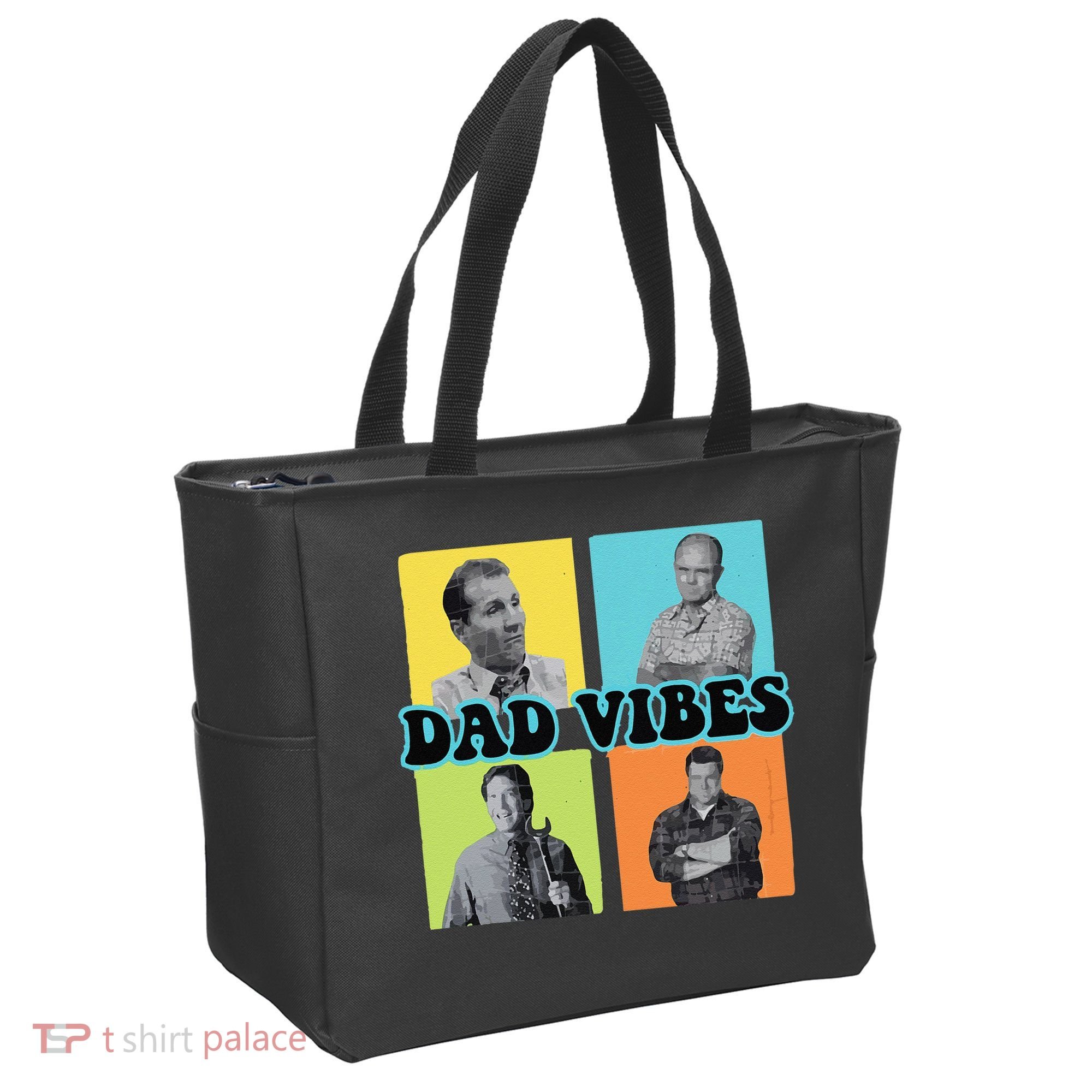 Dad Vibes 90s Dad Vibes Retro Funny Tote Bag