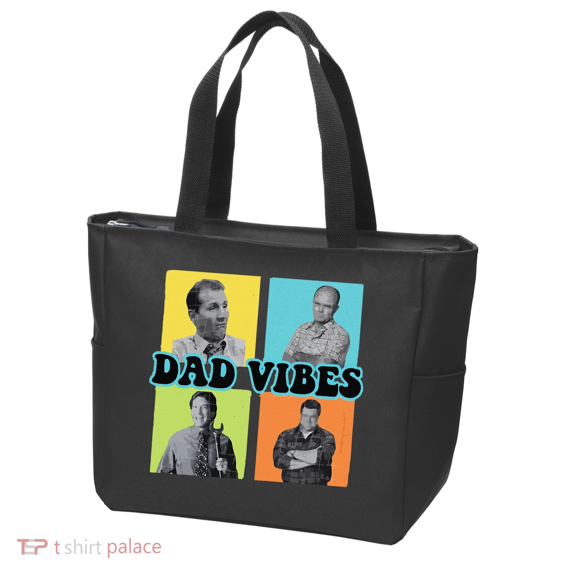 Dad Vibes 90s Dad Vibes Retro Funny Tote Bag
