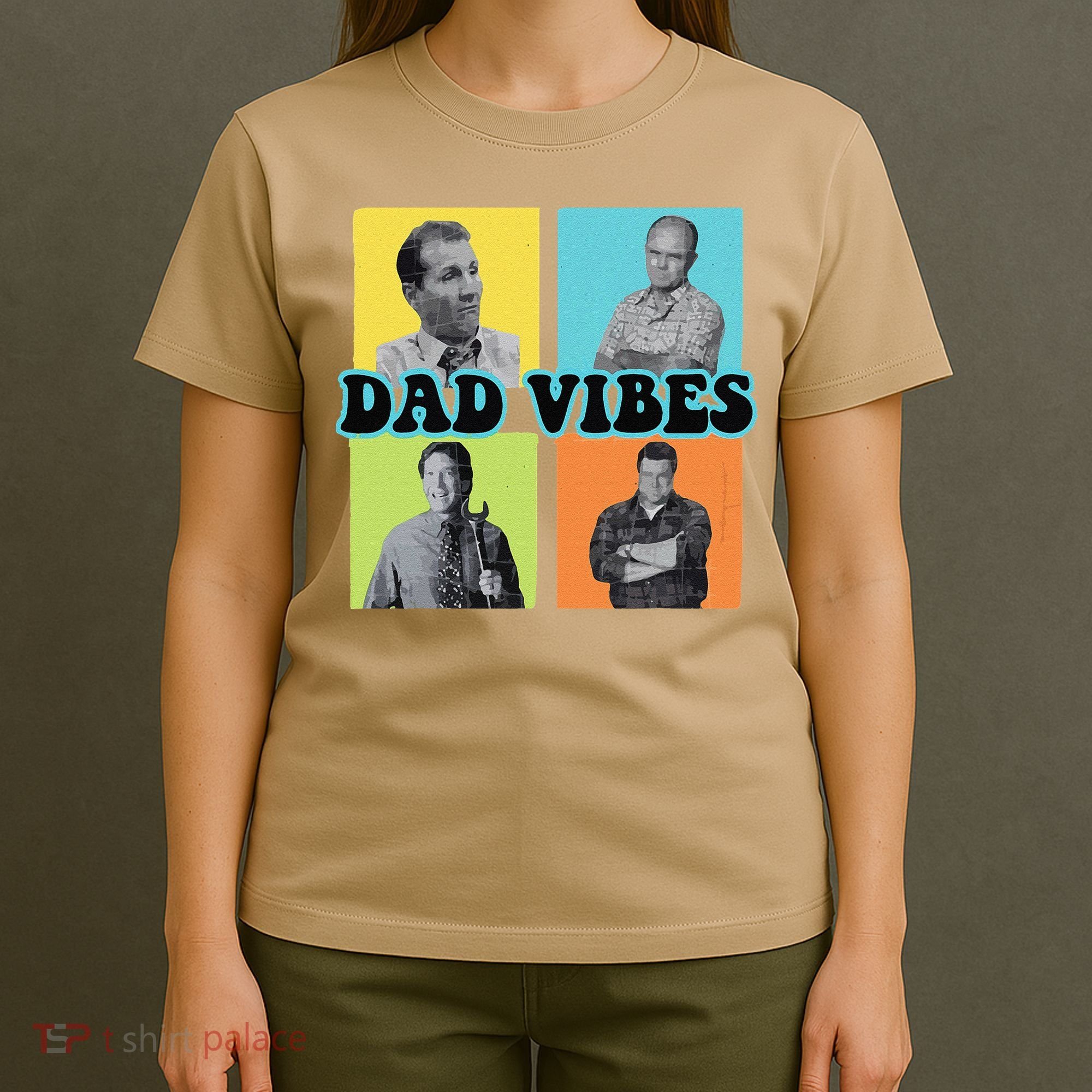 Dad Vibes 90s Dad Vibes Retro Funny T-Shirt