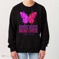 Domestic Violence And Breast Cancer Awareness Month Women's Sweatshirt thumb 0