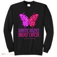 Domestic Violence And Breast Cancer Awareness Month Sweatshirt thumb 0