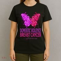 Domestic Violence And Breast Cancer Awareness Month T-Shirt thumb 4