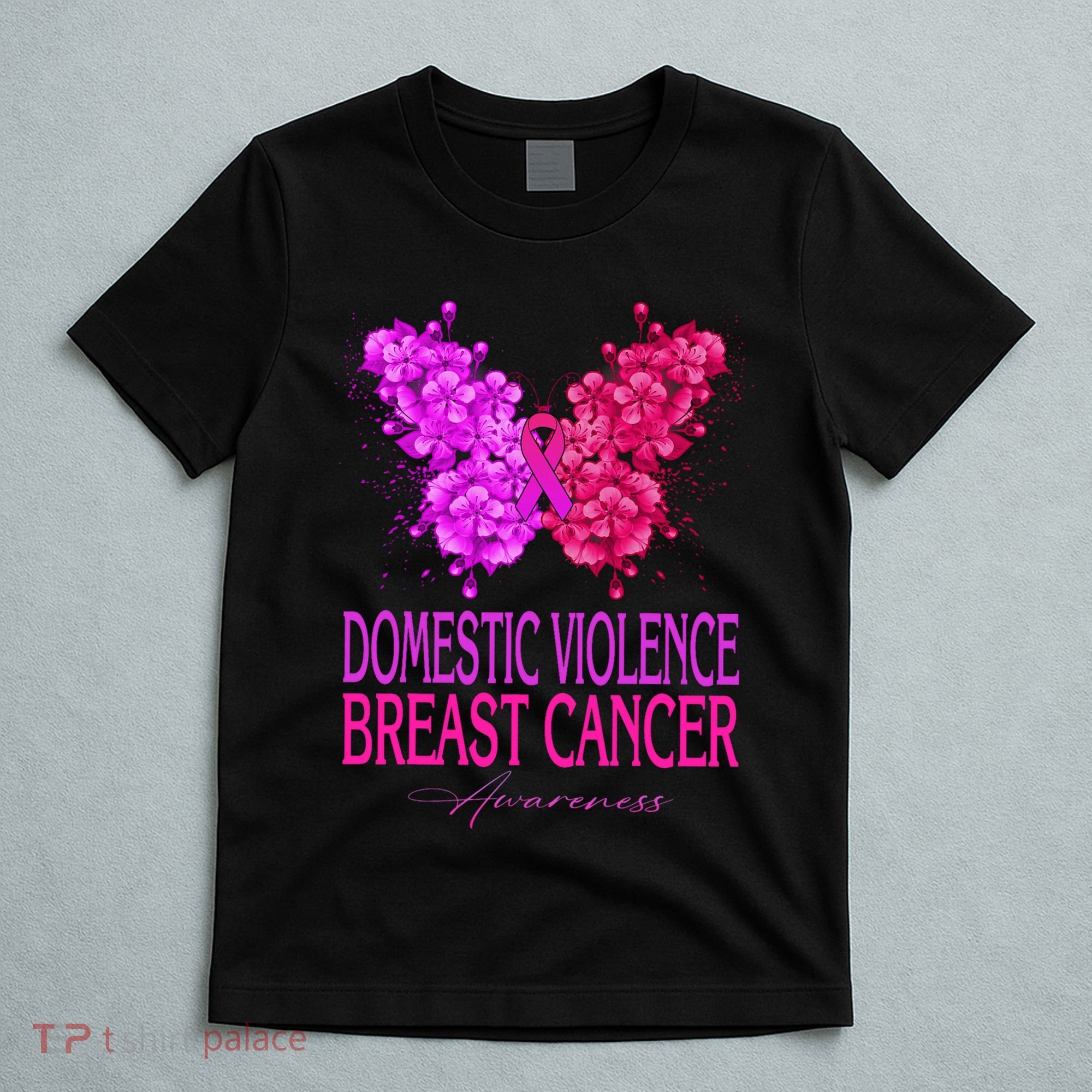 Domestic Violence And Breast Cancer Awareness Month T-Shirt