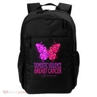 Domestic Violence And Breast Cancer Awareness Month Backpack thumb 0