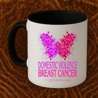 Domestic Violence And Breast Cancer Awareness Month Coffee Mug thumb 2