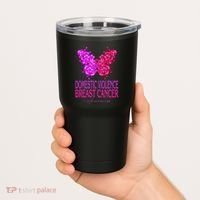 Domestic Violence And Breast Cancer Awareness Month Tumbler thumb 2