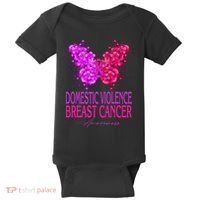 Domestic Violence And Breast Cancer Awareness Month Baby Bodysuit thumb 0