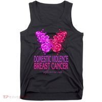 Domestic Violence And Breast Cancer Awareness Month Tank Top thumb 0