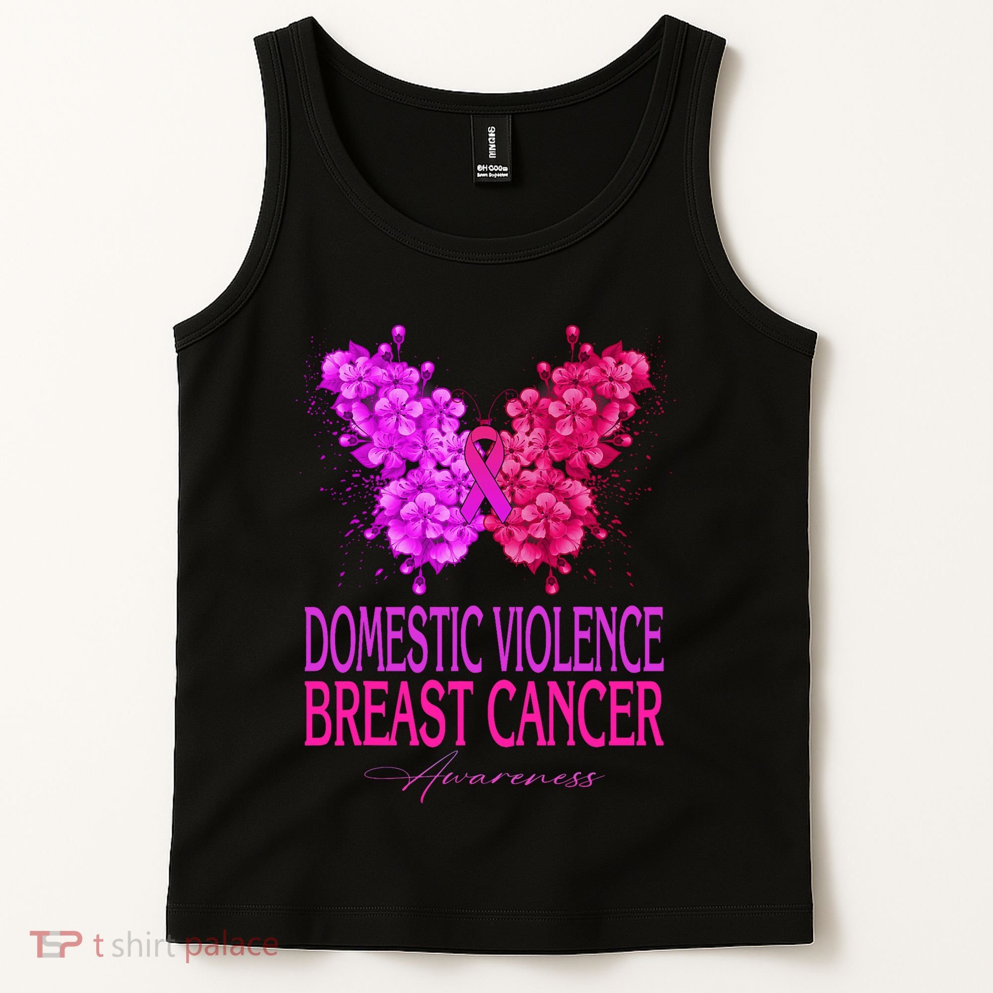 Domestic Violence And Breast Cancer Awareness Month Tank Top