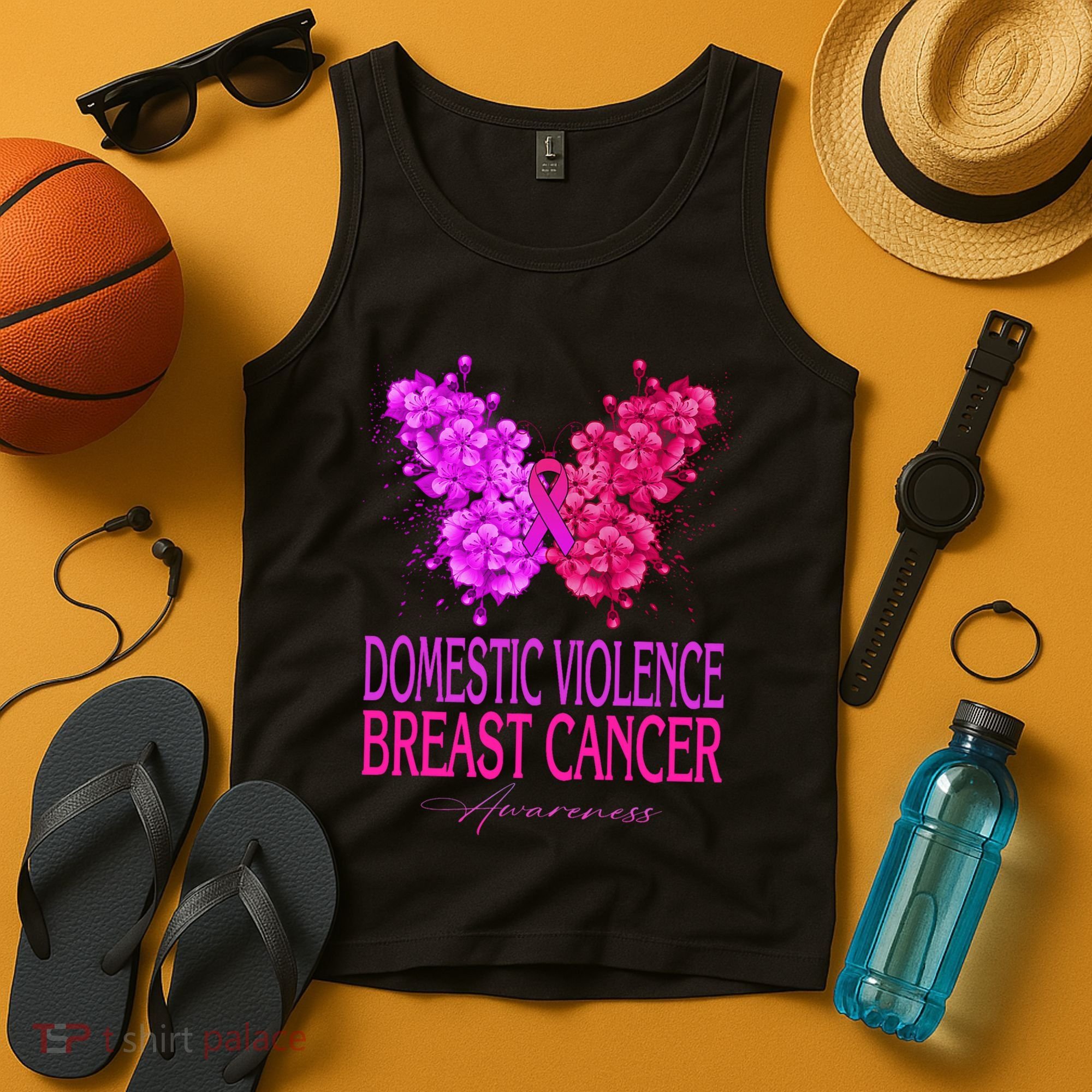 Domestic Violence And Breast Cancer Awareness Month Tank Top