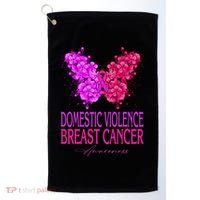 Domestic Violence And Breast Cancer Awareness Month Golf Towel thumb 0