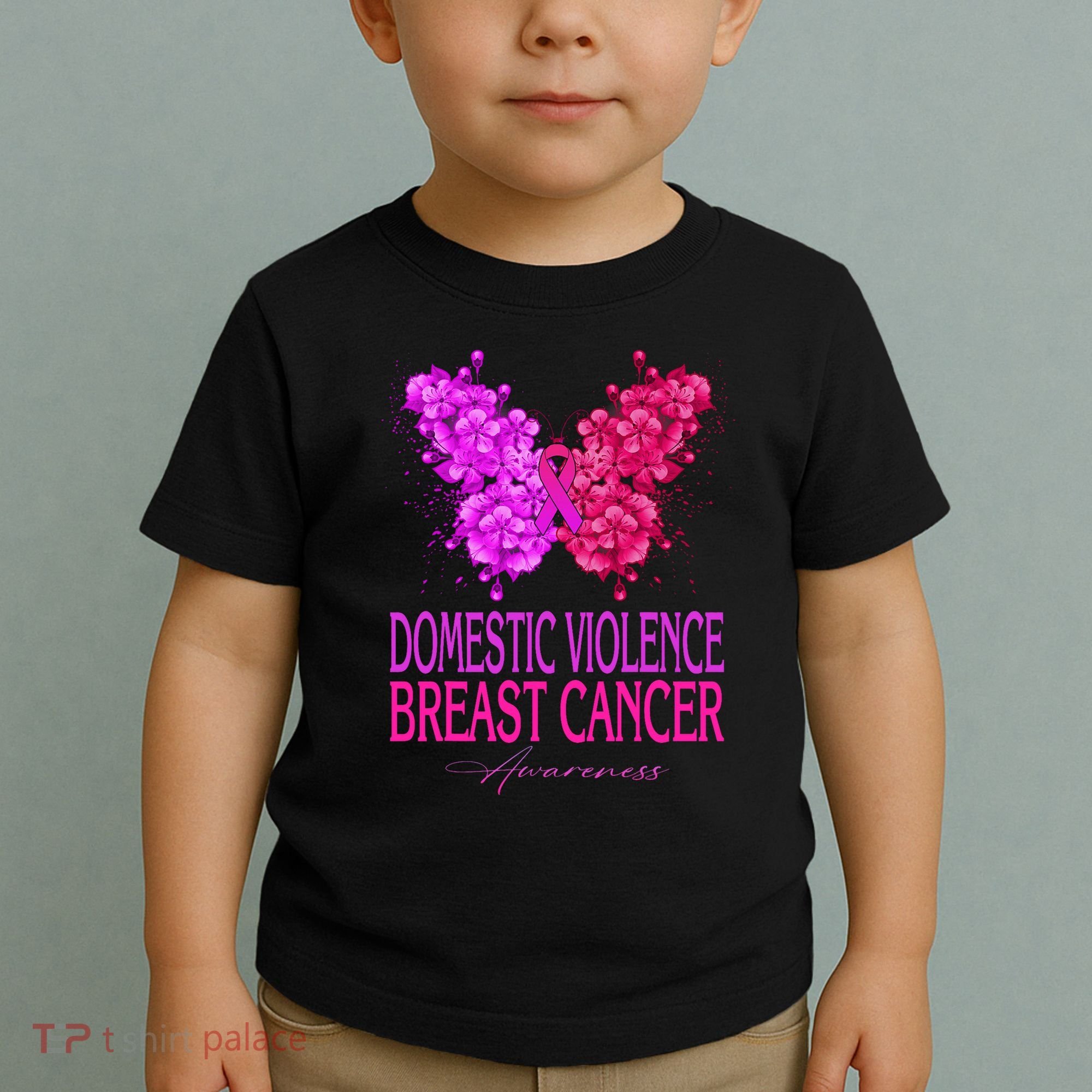 Domestic Violence And Breast Cancer Awareness Month Toddler T-Shirt