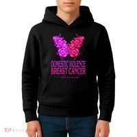 Domestic Violence And Breast Cancer Awareness Month Kids Hoodie thumb 4