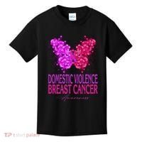 Domestic Violence And Breast Cancer Awareness Month Kids T-Shirt thumb 0