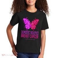 Domestic Violence And Breast Cancer Awareness Month Kids T-Shirt thumb 2