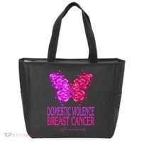 Domestic Violence And Breast Cancer Awareness Month Tote Bag thumb 0