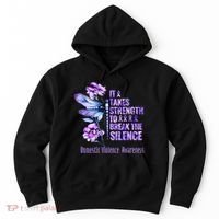 Domestic Violence Awareness It Takes Strength Break Silence Hoodie thumb 0