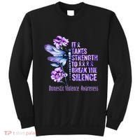 Domestic Violence Awareness It Takes Strength Break Silence Sweatshirt thumb 0