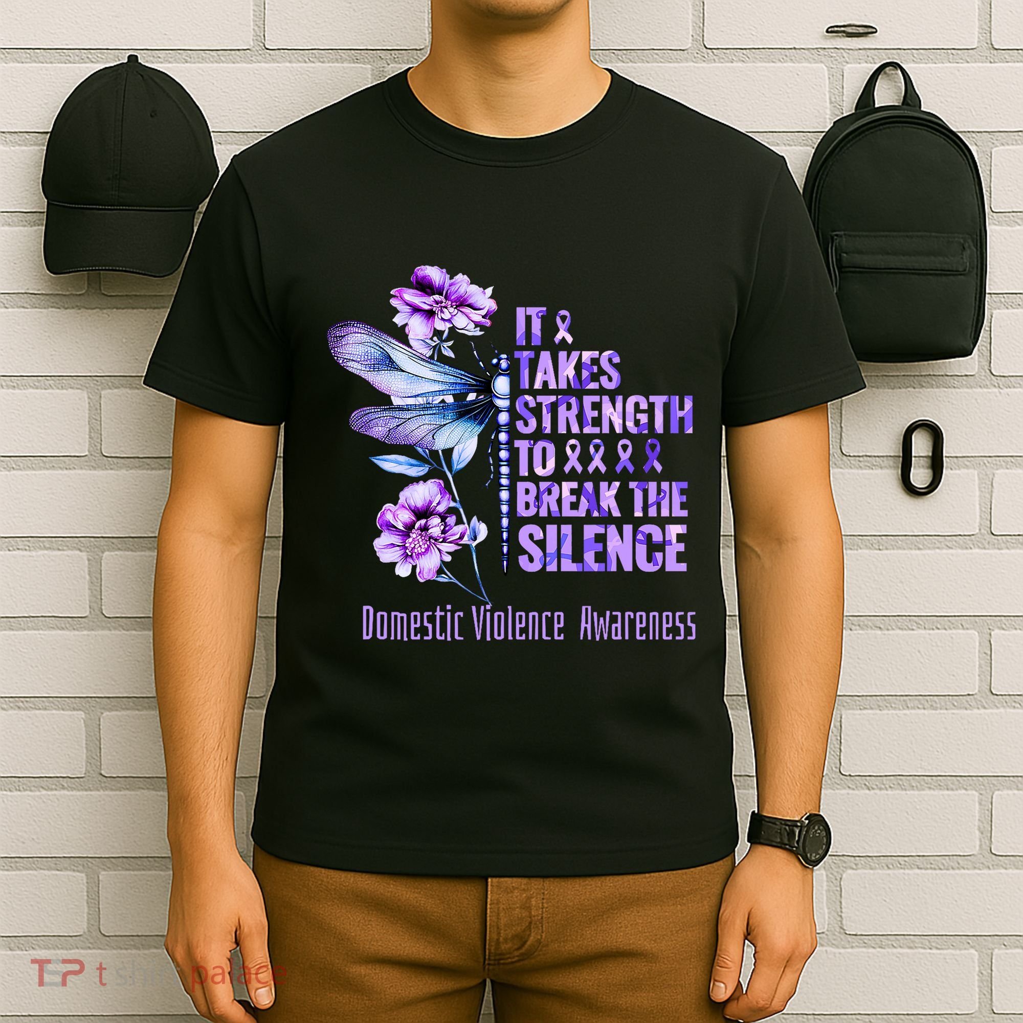 Domestic Violence Awareness It Takes Strength Break Silence T-Shirt
