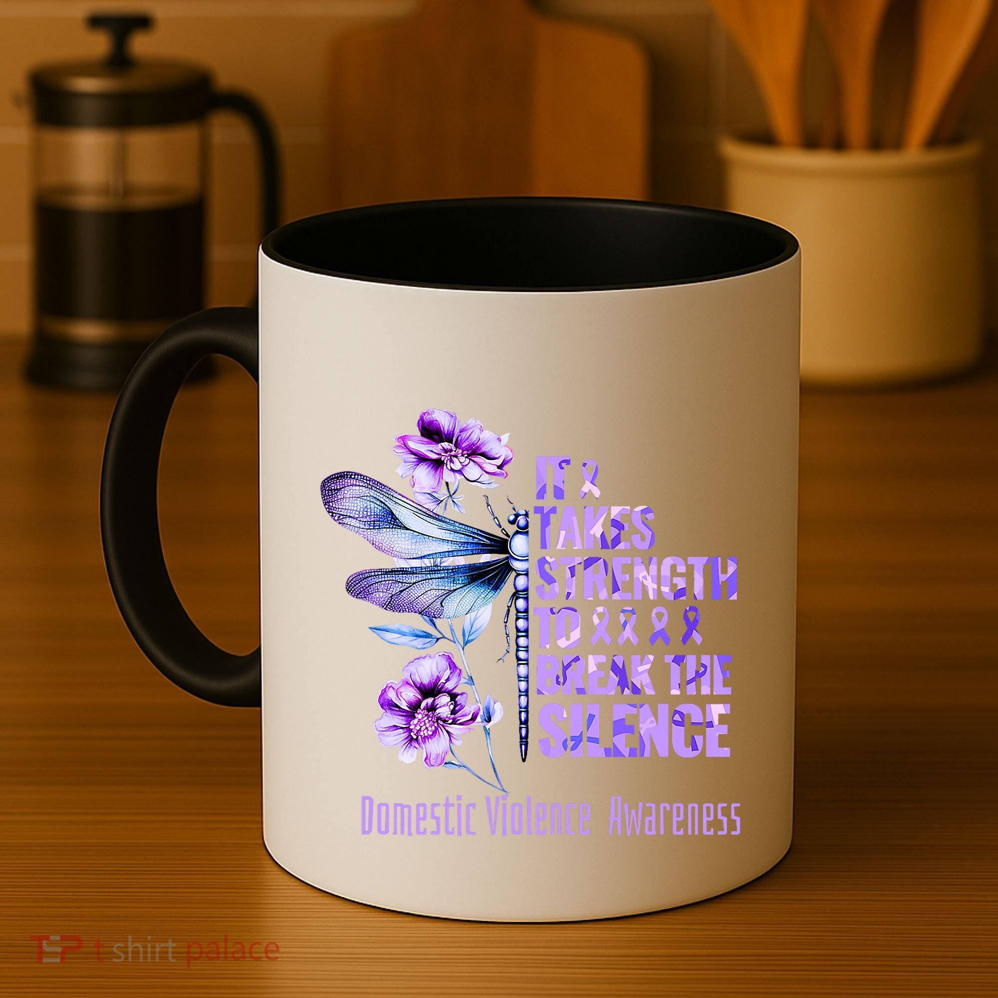 Domestic Violence Awareness It Takes Strength Break Silence Coffee Mug