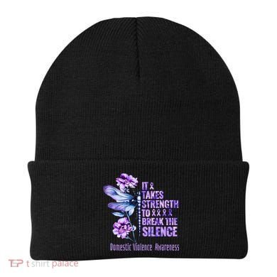 Domestic Violence Awareness It Takes Strength Break Silence Beanie