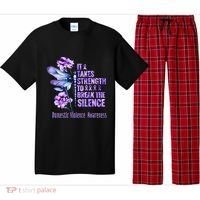 Domestic Violence Awareness It Takes Strength Break Silence Pajama Set thumb 0
