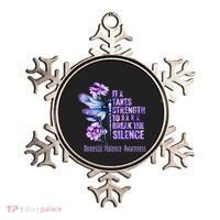Domestic Violence Awareness It Takes Strength Break Silence Ornament thumb 0