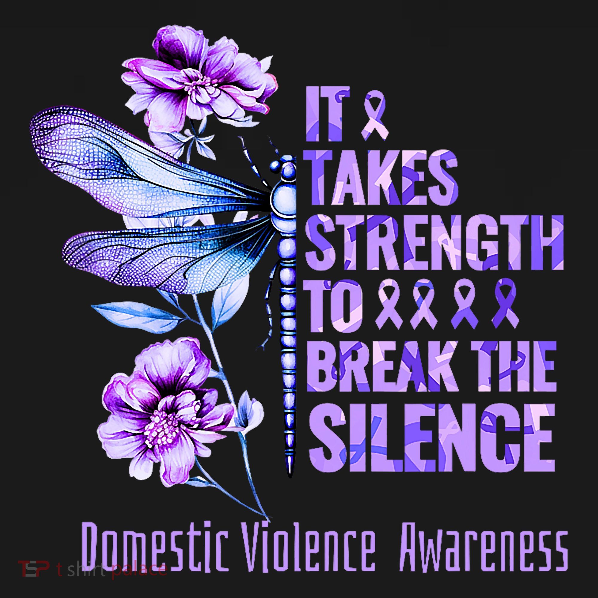 Domestic Violence Awareness It Takes Strength Break Silence Women's Tank Top