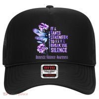 Domestic Violence Awareness It Takes Strength Break Silence Hat thumb 0