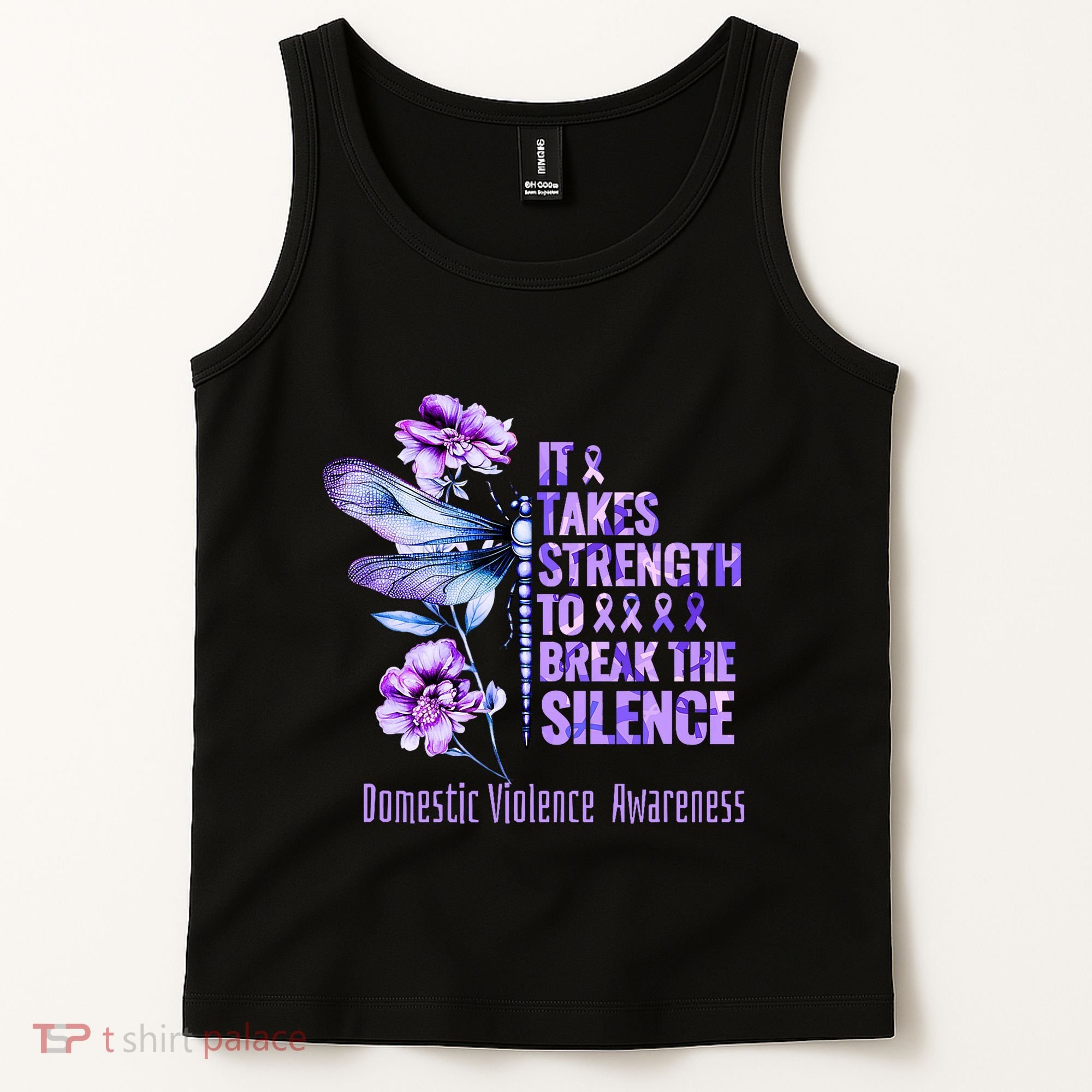 Domestic Violence Awareness It Takes Strength Break Silence Tank Top