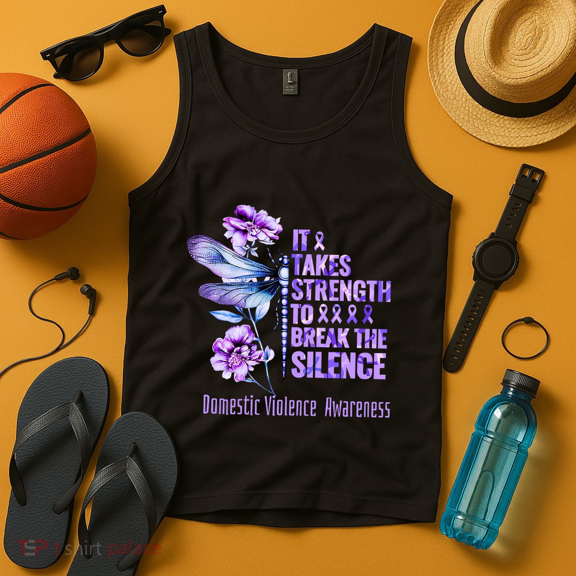 Domestic Violence Awareness It Takes Strength Break Silence Tank Top