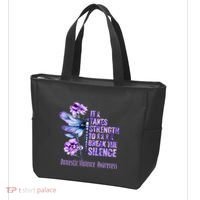 Domestic Violence Awareness It Takes Strength Break Silence Tote Bag thumb 3