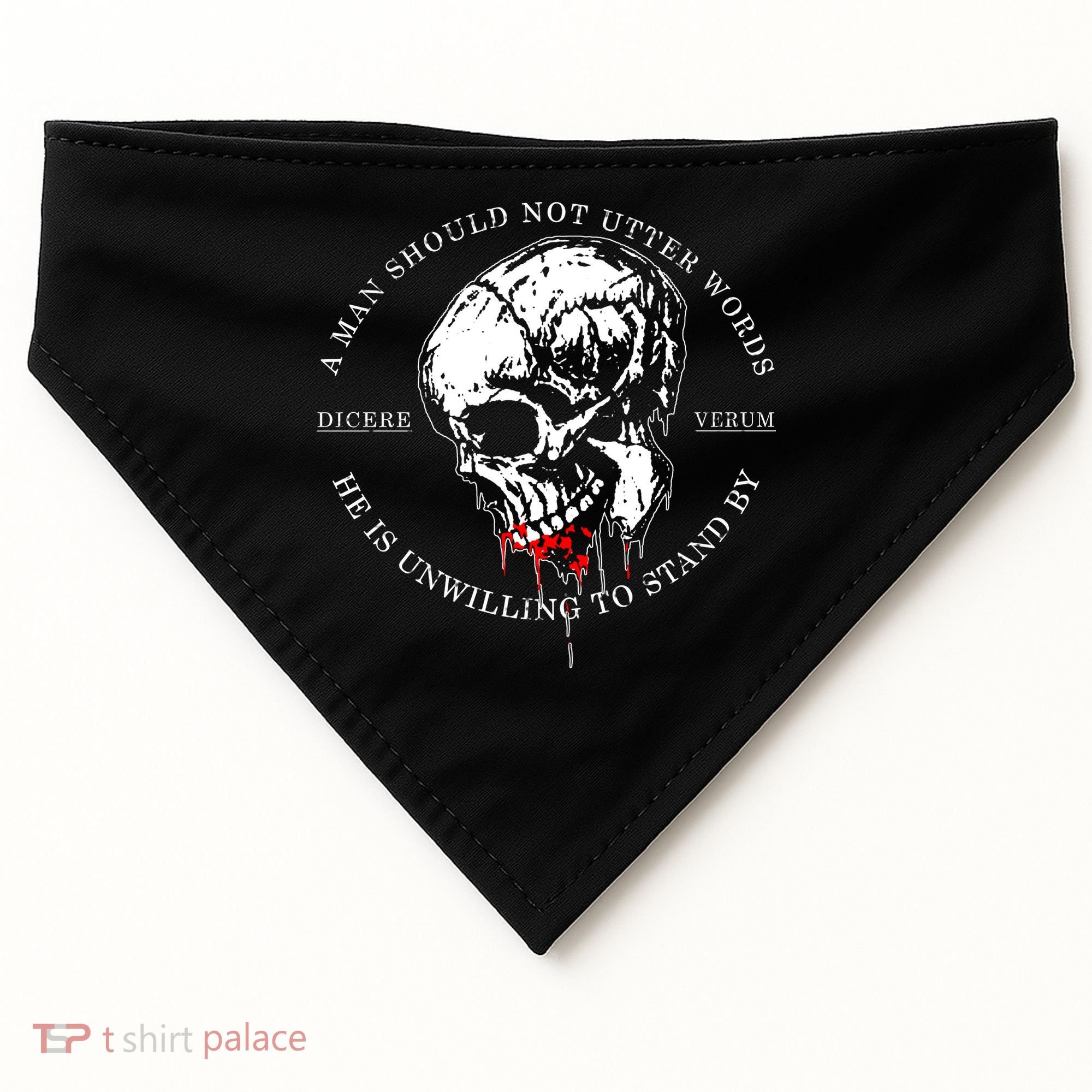 Dicere Verum A Man Should Not Utter Words He Is Unwilling To Stand USA-Made Doggie Bandana