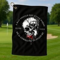 Dicere Verum A Man Should Not Utter Words He Is Unwilling To Stand Golf Towel thumb 1