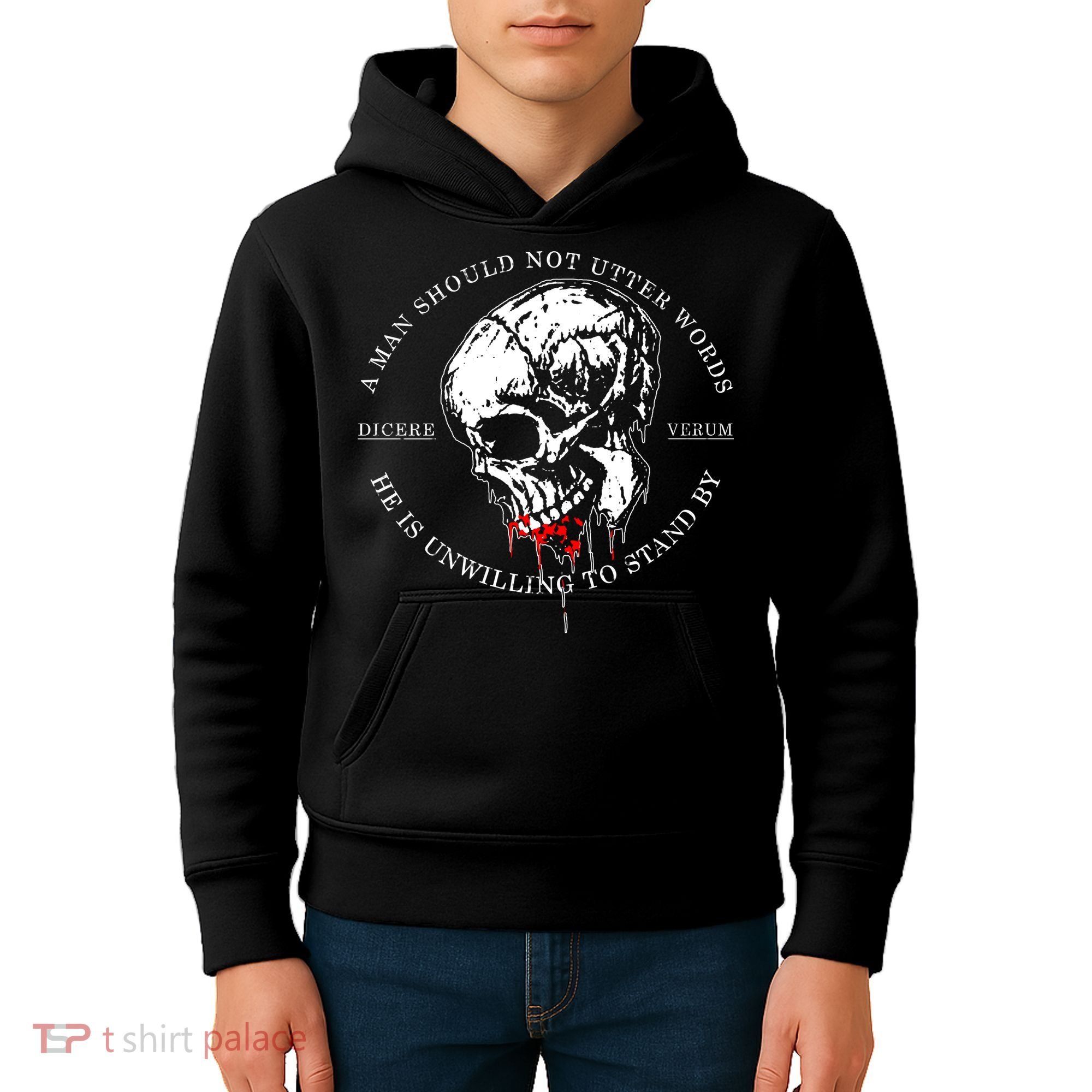 Dicere Verum A Man Should Not Utter Words He Is Unwilling To Stand Kids Hoodie