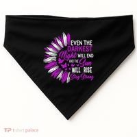 Domestic Violence Awareness Month Sunflower Warrior Support USA-Made Doggie Bandana thumb 0