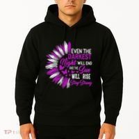 Domestic Violence Awareness Month Sunflower Warrior Support Hoodie thumb 2
