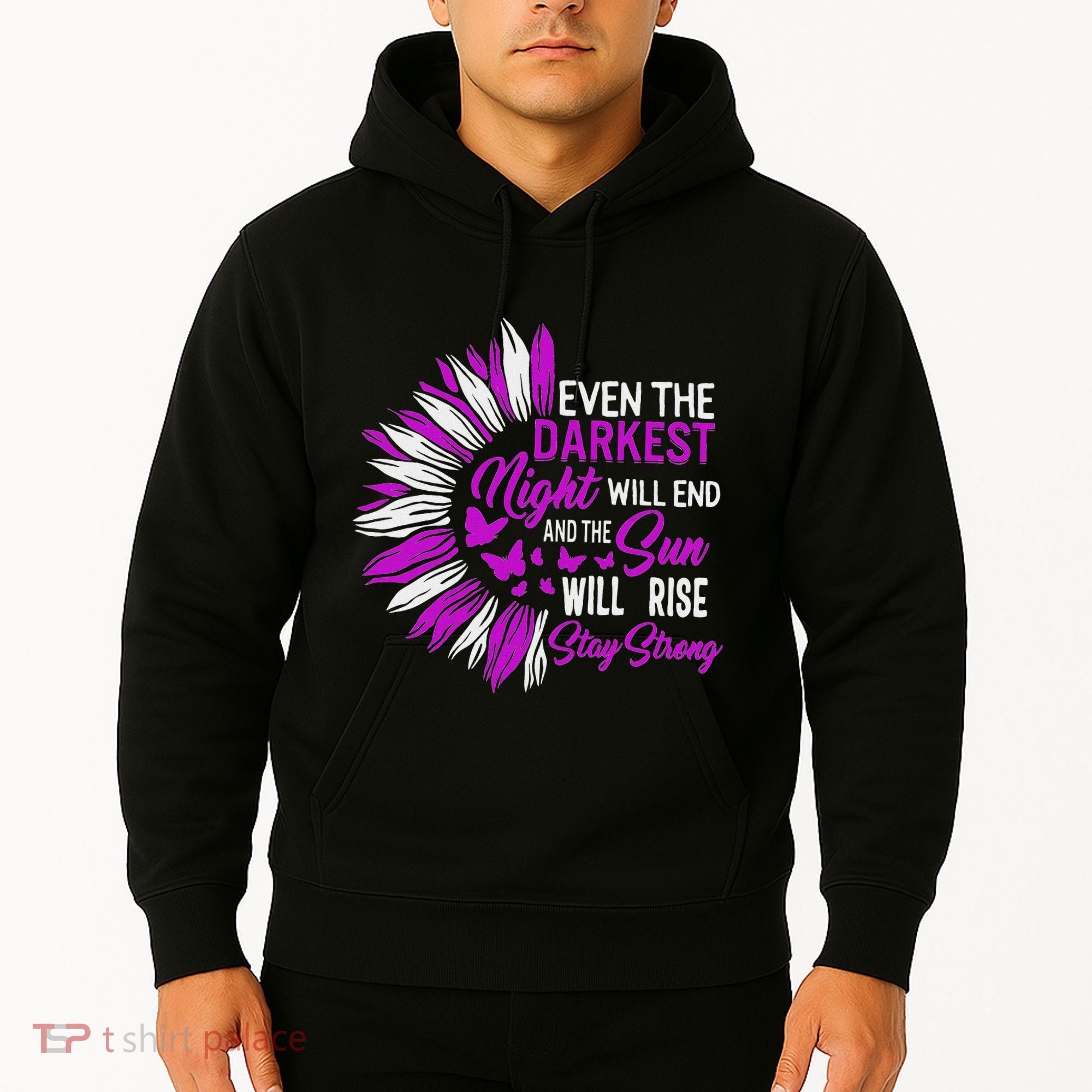 Domestic Violence Awareness Month Sunflower Warrior Support Hoodie