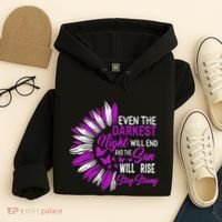 Domestic Violence Awareness Month Sunflower Warrior Support Hoodie thumb 4