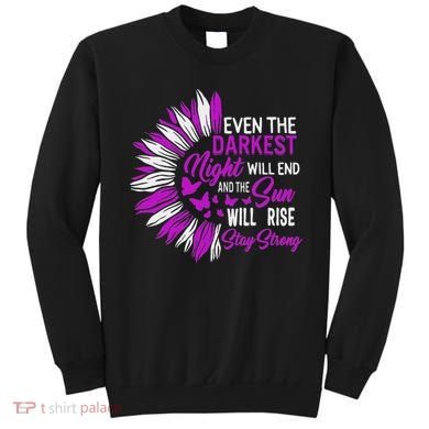 Domestic Violence Awareness Month Sunflower Warrior Support Sweatshirt