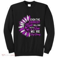 Domestic Violence Awareness Month Sunflower Warrior Support Sweatshirt thumb 0