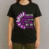 Domestic Violence Awareness Month Sunflower Warrior Support T-Shirt thumb 4
