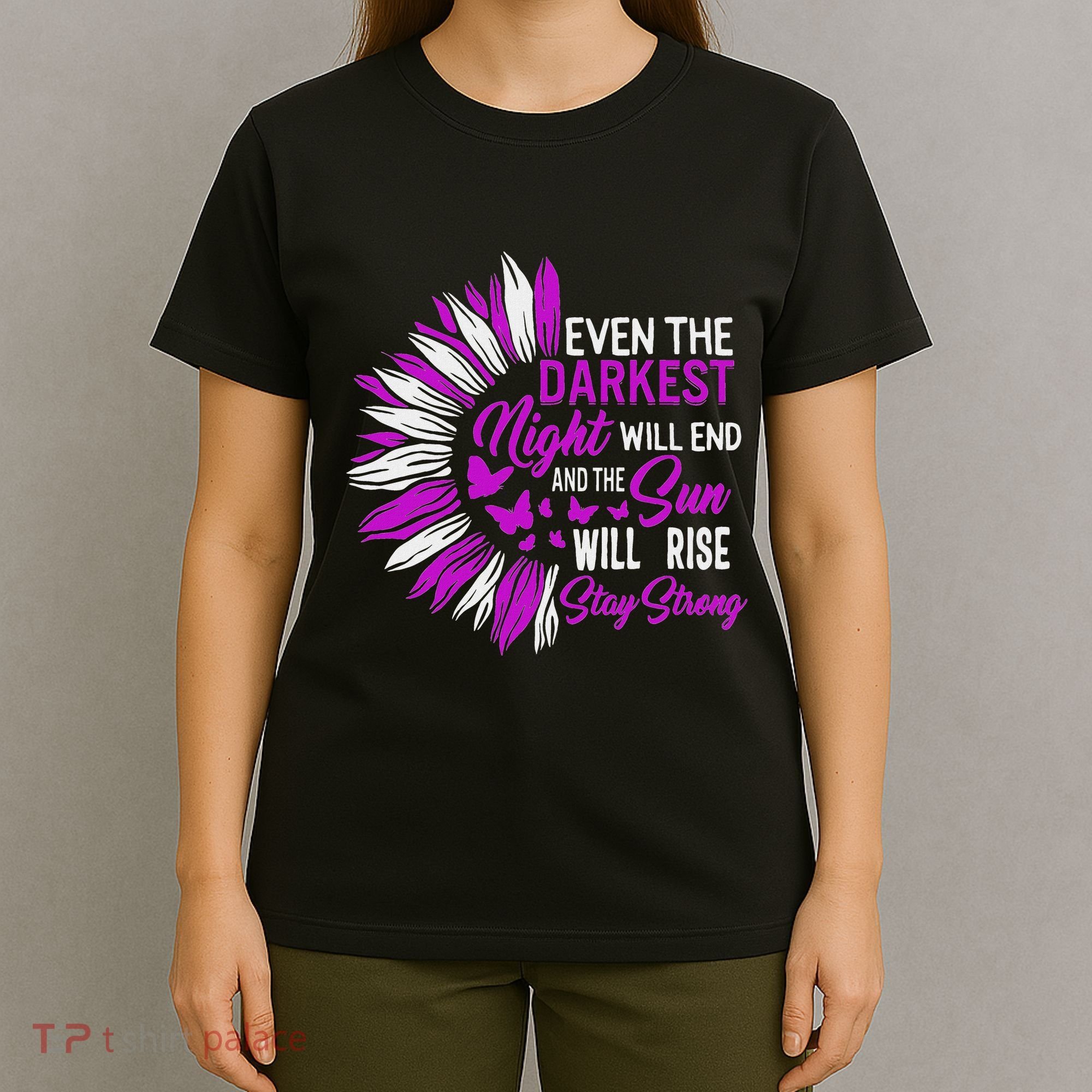 Domestic Violence Awareness Month Sunflower Warrior Support T-Shirt