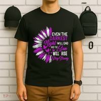 Domestic Violence Awareness Month Sunflower Warrior Support T-Shirt thumb 6